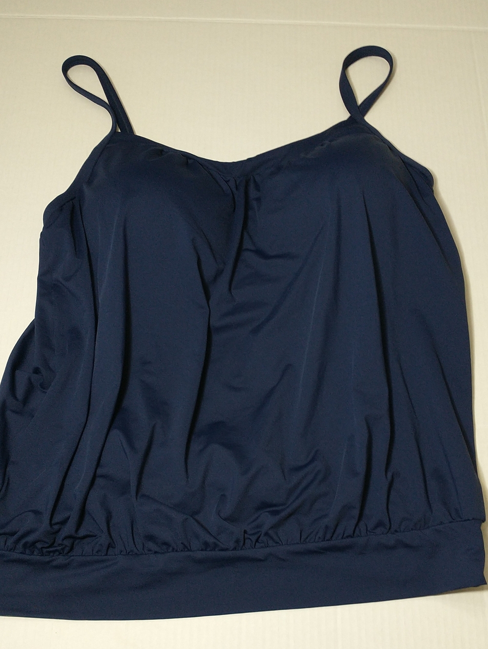 Lands End Tankini Top, Navy, Size 12, Swim, Beach, Vacation